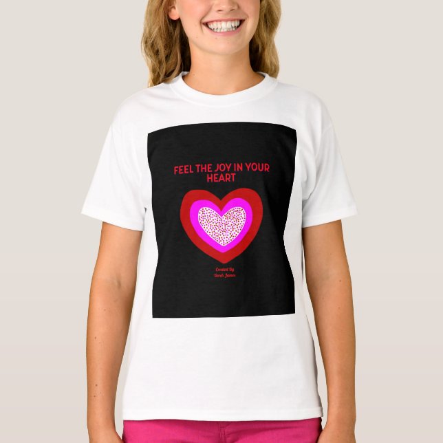 Alegres Chicas del corazón camiseta básica blanca (Anverso)