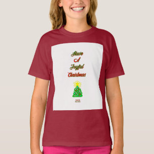 Alegres Chicas Navidades maroon la camiseta básica