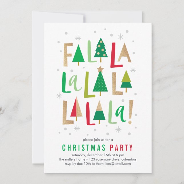 Alegres invitaciones para fiestas de feriados de N (Anverso)