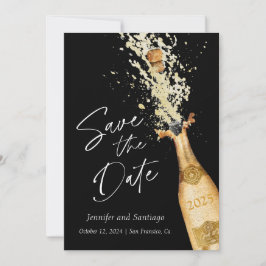 Alegres modernos salvan la tarjeta de oro y negro 