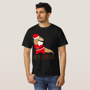 alegres navidades dinosaurios santa claus camiseta