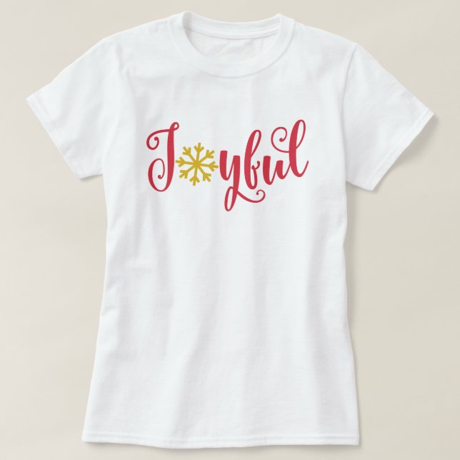 Alegres Navidades festejan camiseta femenina (Diseño del anverso)