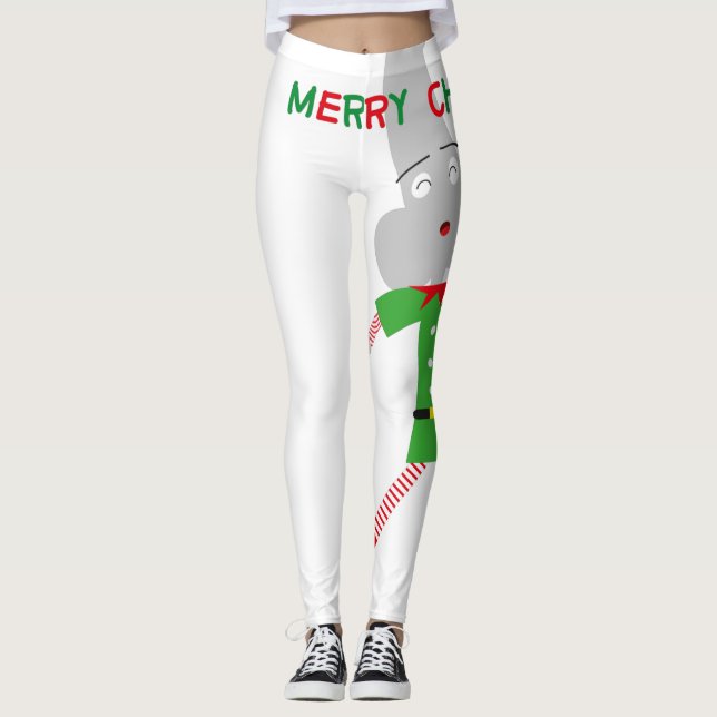 alegres navidades leggings de personajes de elfo v (Anverso)