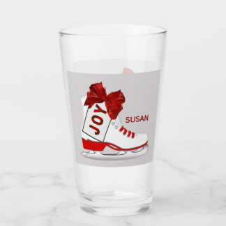 Alegres Navidades Patines Hielo Pint Soda Glasswar