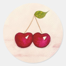 Alegres Pegatinas de cerezos coloridos