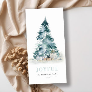 Alegres regalos de árbol de Navidad de pino acuare