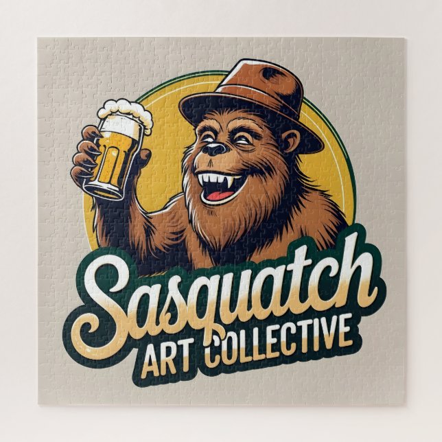 Alegres rompecabezas de arte Sasquatch (Vertical)