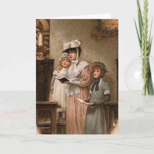 Alegres saludos de Navidad vintage (Anverso)