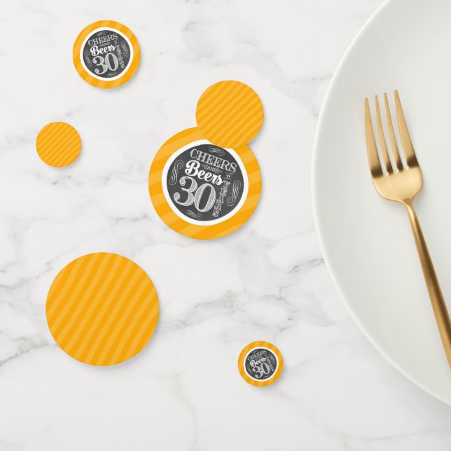 Alegres y cervezas a 30 años Confetti de mesa (Grupo)