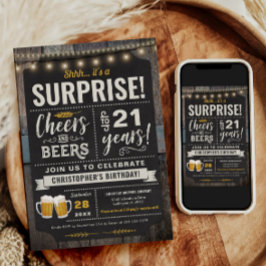 Alegres y cervezas sorpresa Invitación a cumpleaño