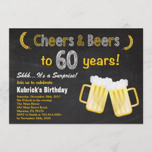 Alegres y cervezas sorpresa Invitación a los 60 añ
