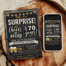 Alegres y cervezas sorpresa Invitación a los 70 añ