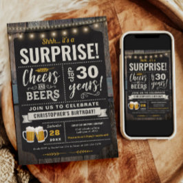 Alegres y cervezas sorpresa Invitación de cumpleañ