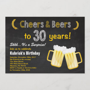Alegres y cervezas sorpresa Invitación de cumpleañ