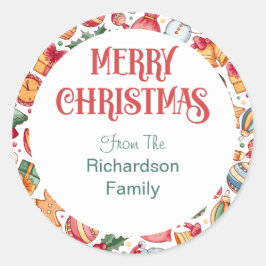 Alegres y festivos Sellos para sobres navideños