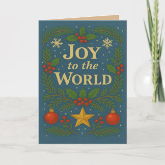 Alegría a la tarjeta de felicitación de los Navida