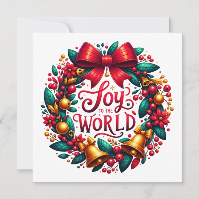 Alegría a la tarjeta de felicitación World Wreath (Anverso)