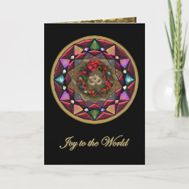 Alegría a la tarjeta de Navidad del mundo