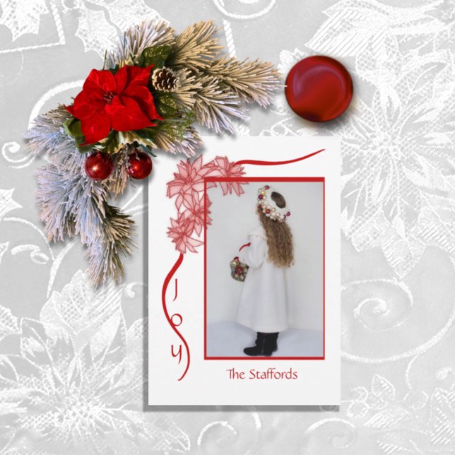 Alegría a la tarjeta de Navidades rojos del mundo (Subido por el creador)