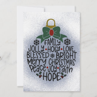 Alegría, Adorno de Navidad Holly Tarjeta de Navida