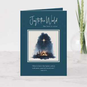 Alegría al Mundo Acuarela Natividad Navidad