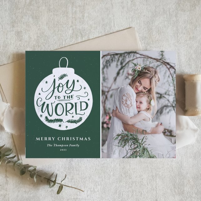 Alegría Al Mundo Cita Foto Verde Feliz Navidad (Subido por el creador)