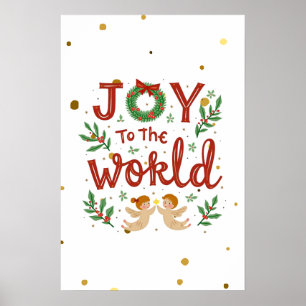 Alegría Al Mundo Navidades Poster Arte Pared