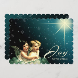 Alegría al mundo. Tarjetas de Navidades religiosos