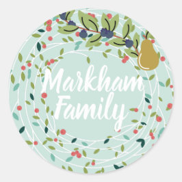 Alegría alegre vacaciones Añadir nombre Pegatinas 