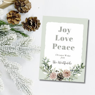 Alegria Amor Paz Navidad Rosas Piña