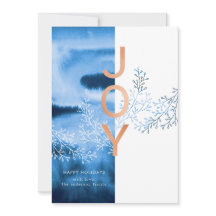 Alegría azul moderna del navidad de la acuarela