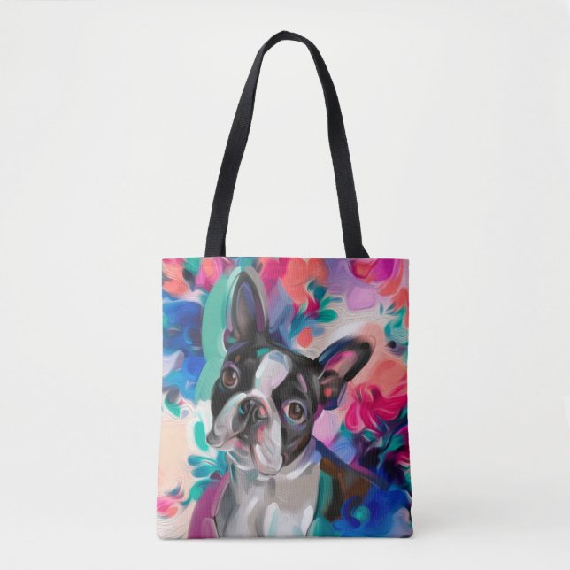 "Alegría": Bolsa de juguete de arte de Boston terr (Anverso)