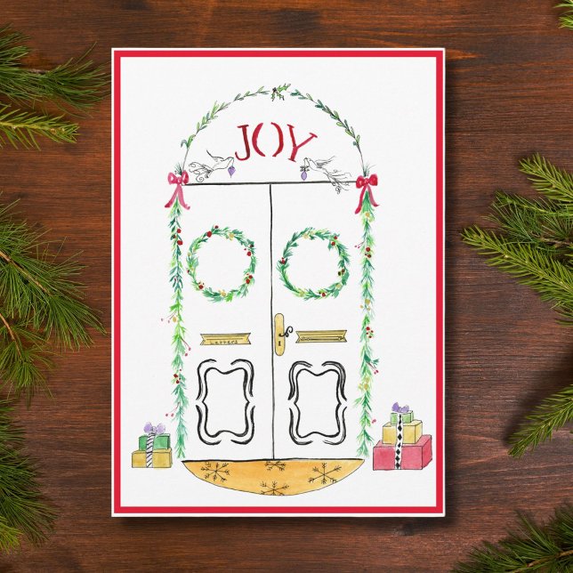 Alegria de Acuarela Puerta Principal Navidad (Subido por el creador)