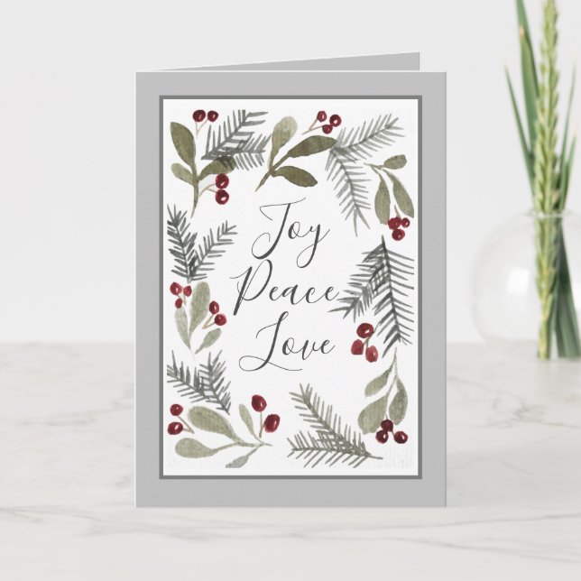 Alegría de Campo Moderno Amor Paz Navidad (Anverso)