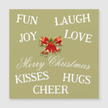 Alegría de la tarjeta magnética de los Navidades