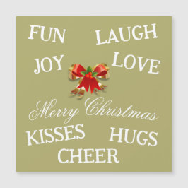 Alegría de la tarjeta magnética de los Navidades