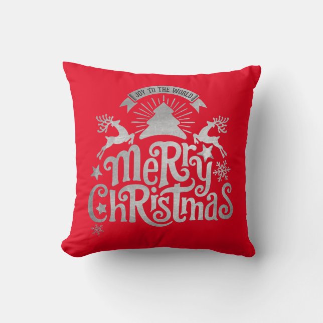 Alegría de las Felices Navidad a la almohada del (Anverso)