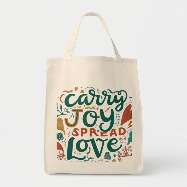 Alegría de llevar, amor de esparcir - Bolsa de tot (Frente)