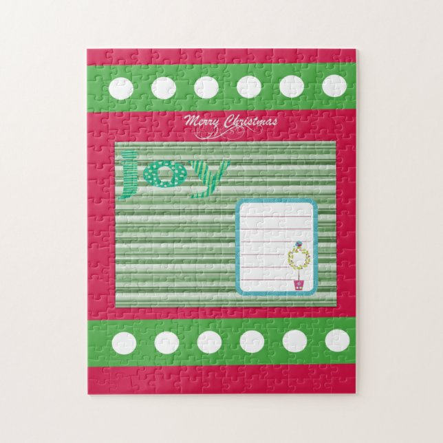 Alegría de los Navidades del rompecabezas de navid (Vertical)