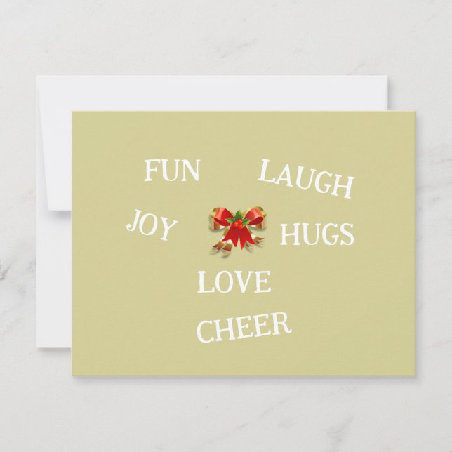 Alegría de los Navidades Gracias Tarjeta (Anverso)