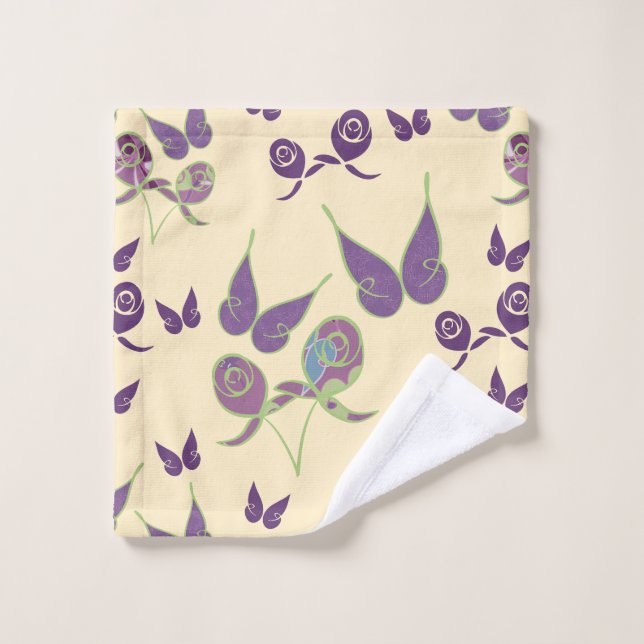 Alegría de mariposa en tela de lavado de crema (Toallita)