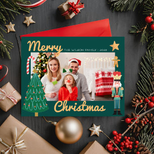 Alegría de Navidad Foto de Familia de Navidad Tarj