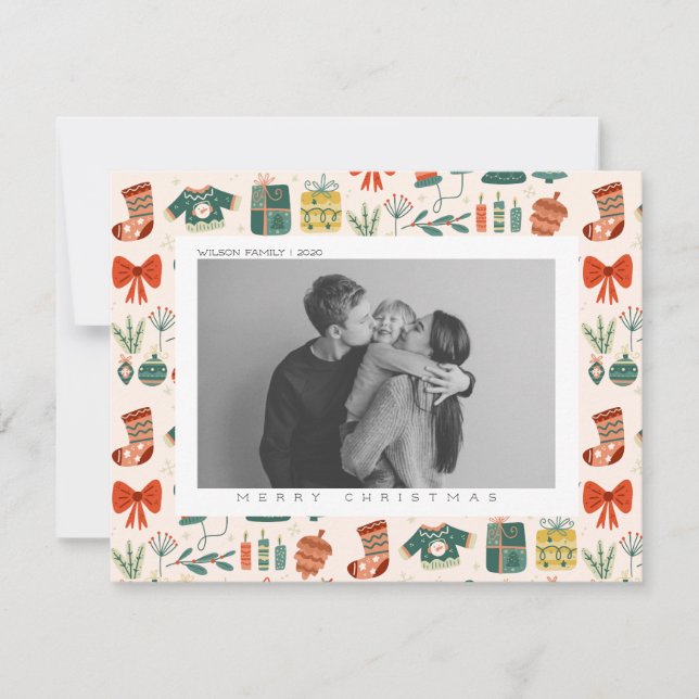 Alegría de Navidad Foto de familia en Navidad  (Anverso)