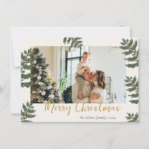 Alegría de Navidad Foto de Familia en Navidad Tarj