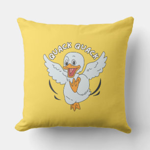 Alegría de Quack Quack - Cojín decorativo de pato 