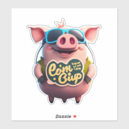 Alegría de rafting Los Pegatinas de cerdo experime