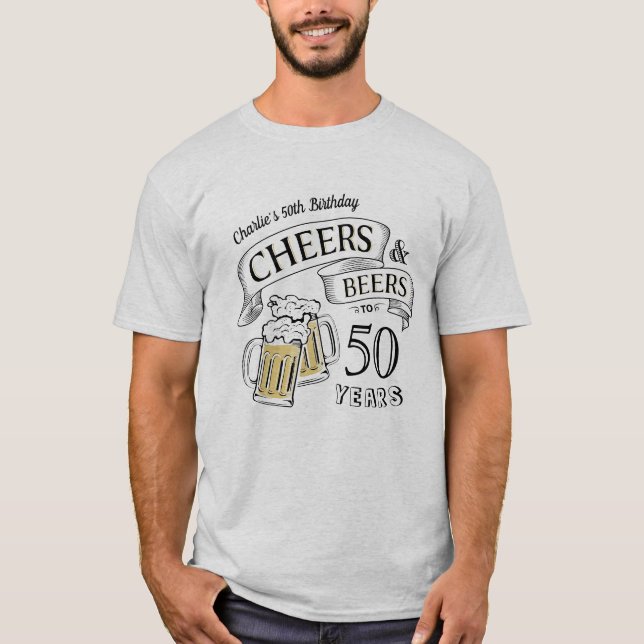 Alegría divertida Y Cervezas Cualquier Camiseta De (Anverso)