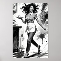 Alegría en Movimiento Póster Vintage de Encanto de