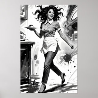 Alegría en Movimiento Póster Vintage de Encanto de