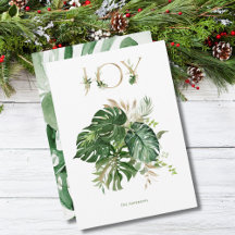 Alegría En Navidad Hojas De Palma Tropicales Verde